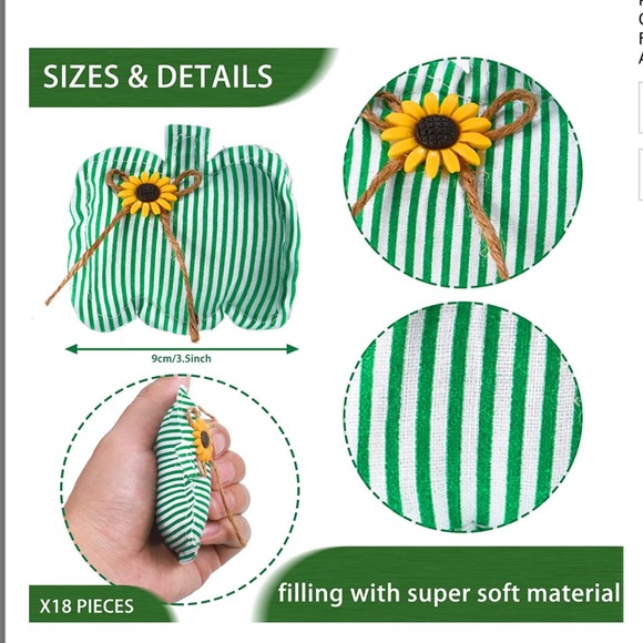 12 Pieces Thanksgiving Pumpkin Hanging Decorations - Picture 3 of 6